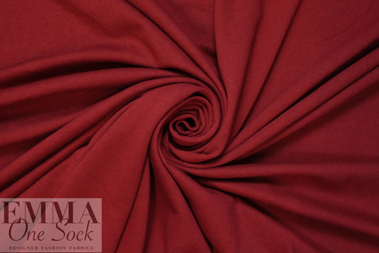 Oeko-Tex cert. bamboo/cotton fleece-back knit - persian red