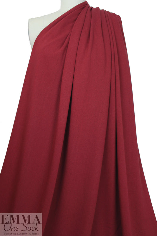 Oeko-Tex cert. bamboo/cotton fleece-back knit - persian red 2.5 yd