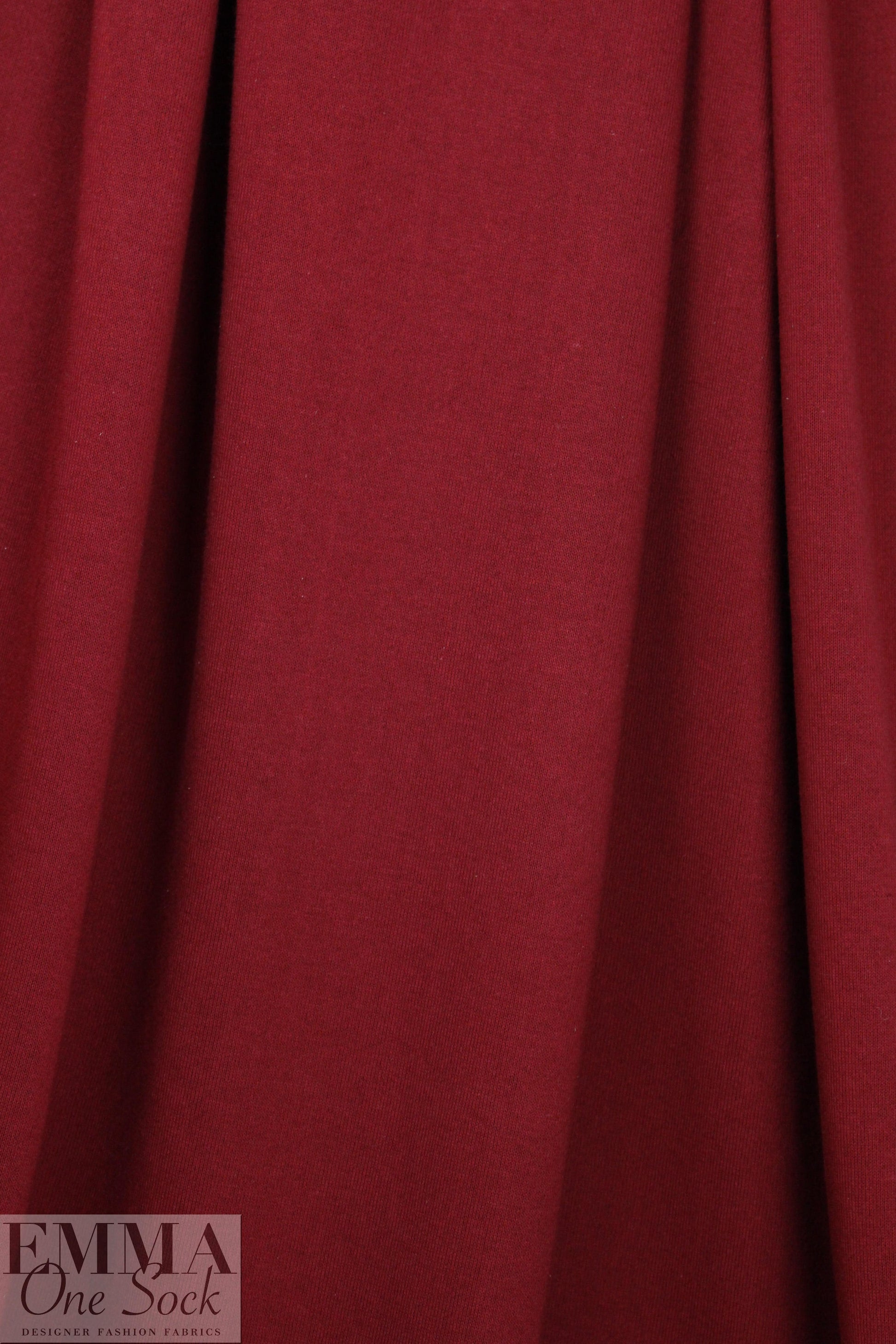 oeko-tex cert. bamboo/cotton fleece-back knit - persian red .875 yds