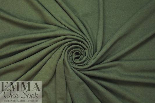 Oeko-Tex cert. bamboo/cotton fleece-back knit - fern