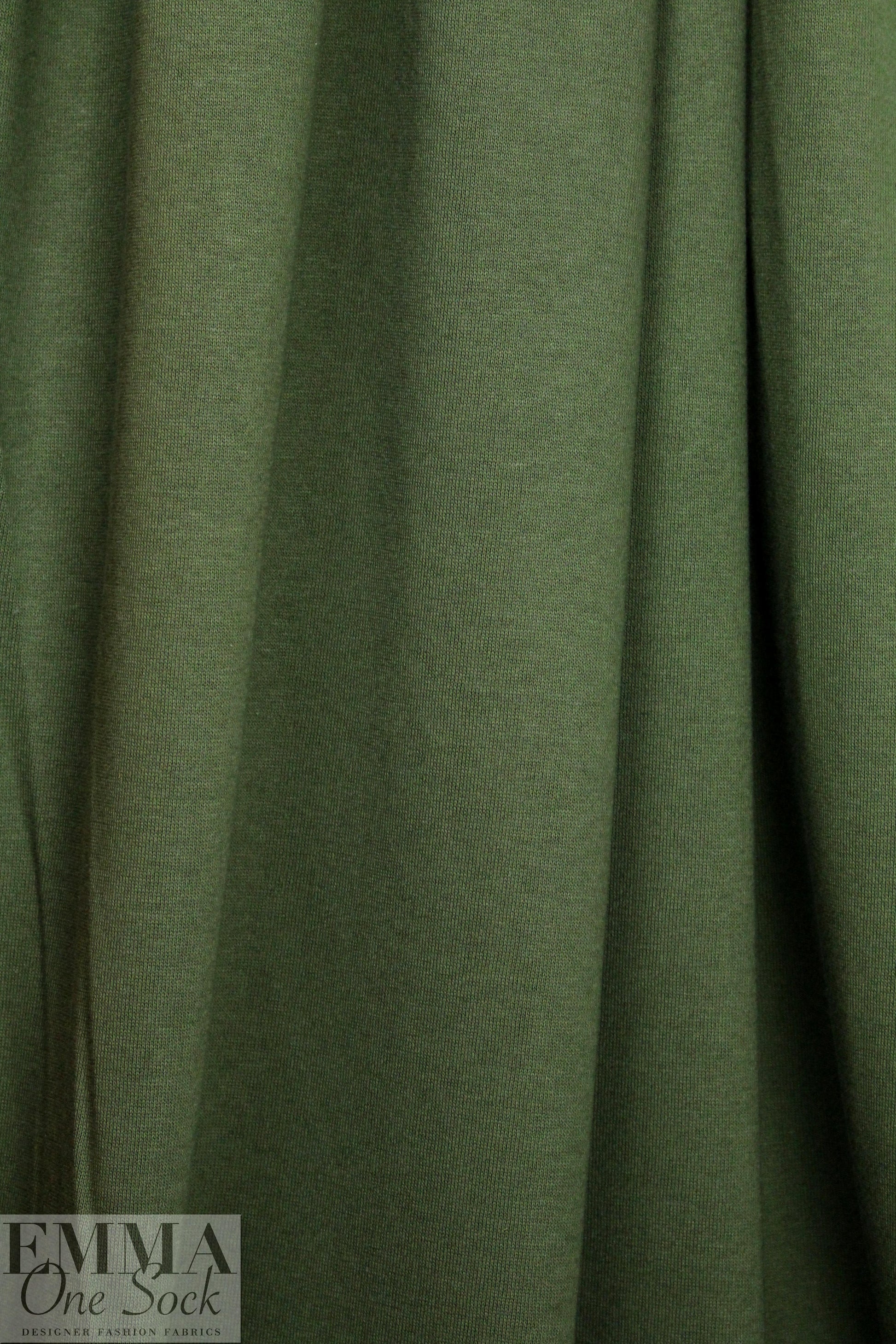 oeko-tex cert. bamboo/cotton fleece-back knit - fern .75 yds