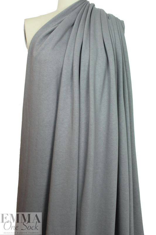 oeko-tex cert. bamboo/cotton fleece-back knit - gray