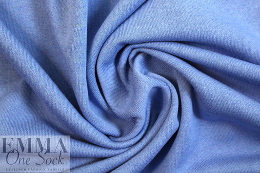 Oeko-Tex cert. bamboo/cotton fleece-back knit - French blue
