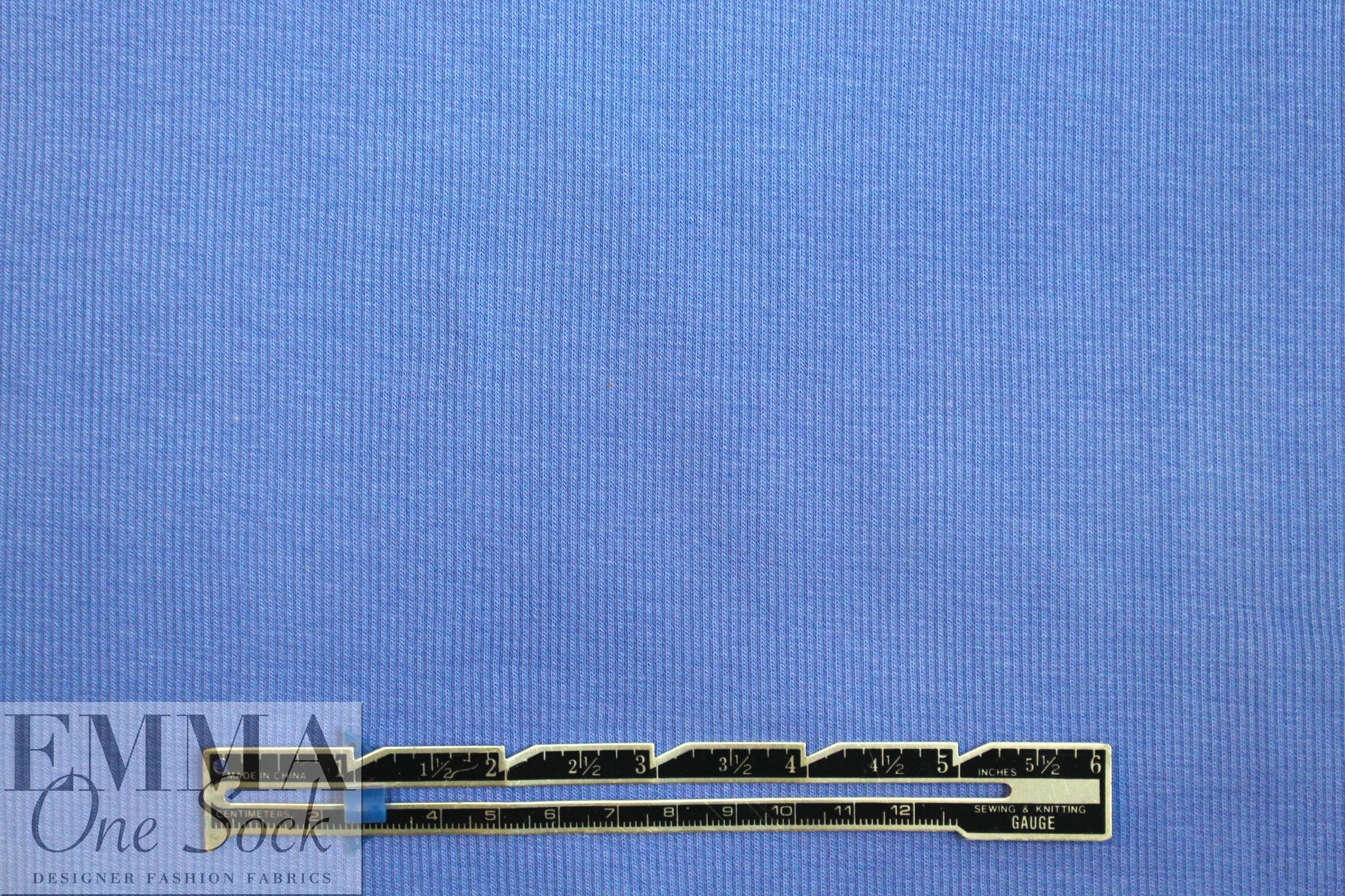 bamboo/cotton circular tube ribbing - French blue Oeko-Tex cert. .875 yds