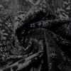Italian 'lacey floral' flocked stretch cotton denim 2 yds