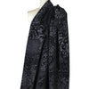 Italian 'lacey floral' flocked stretch cotton denim 2 yds