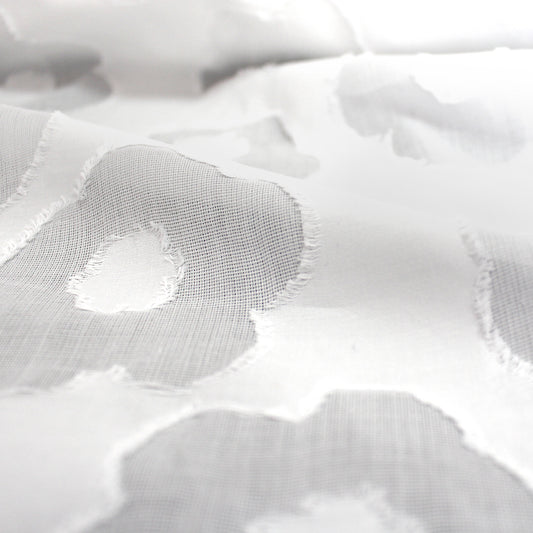 Italian "daisy" clipped weave cotton blouseweight
