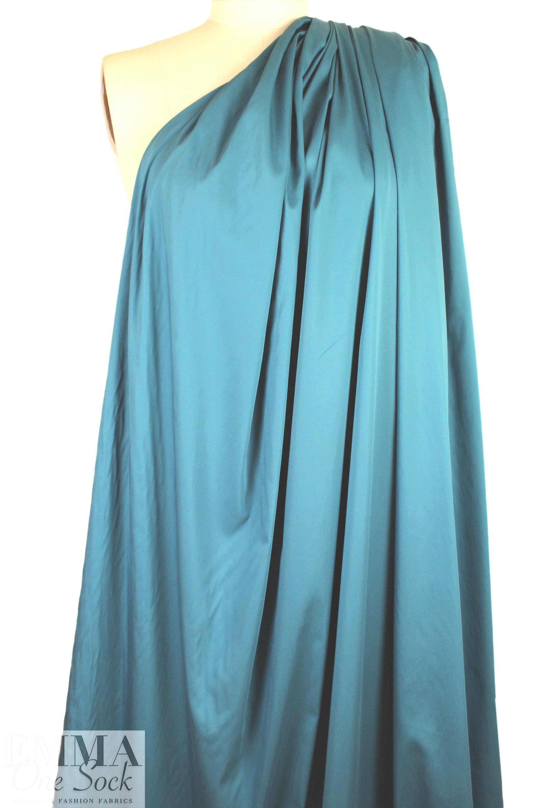 cotton/nylon/spandex stretch poplin - verdigris 2.25 yd