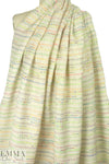 Fancy fancy ribbon boucle' - natural/multi