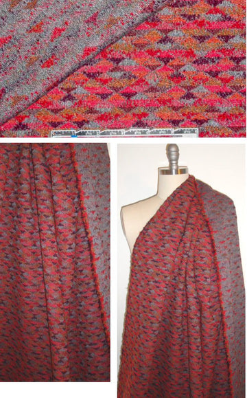 French reversible spicy graphic brocade