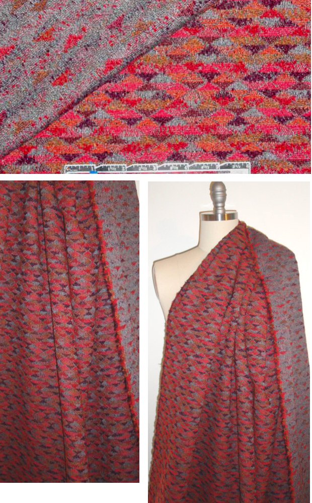 French reversible spicy graphic brocade 3 small pcs.