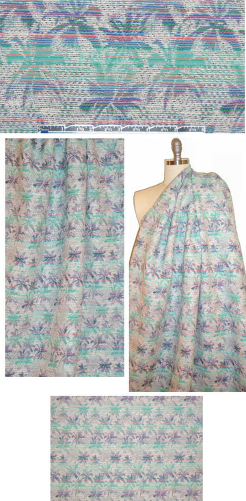 French island palms cotton blend jacquard brocade 2 yd