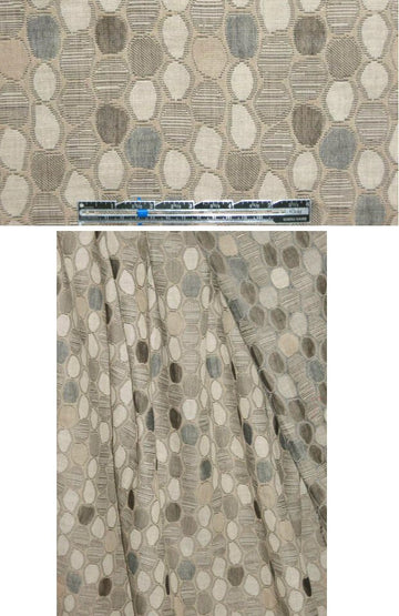 French khaki tones mosaic dot cotton jacquard