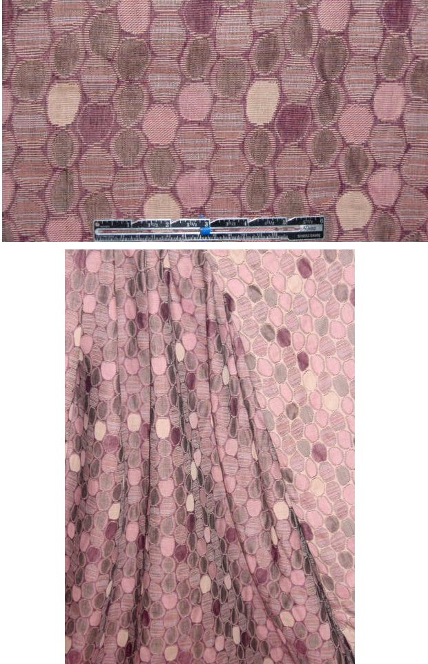 French plum tones mosaic dot cotton jacquard