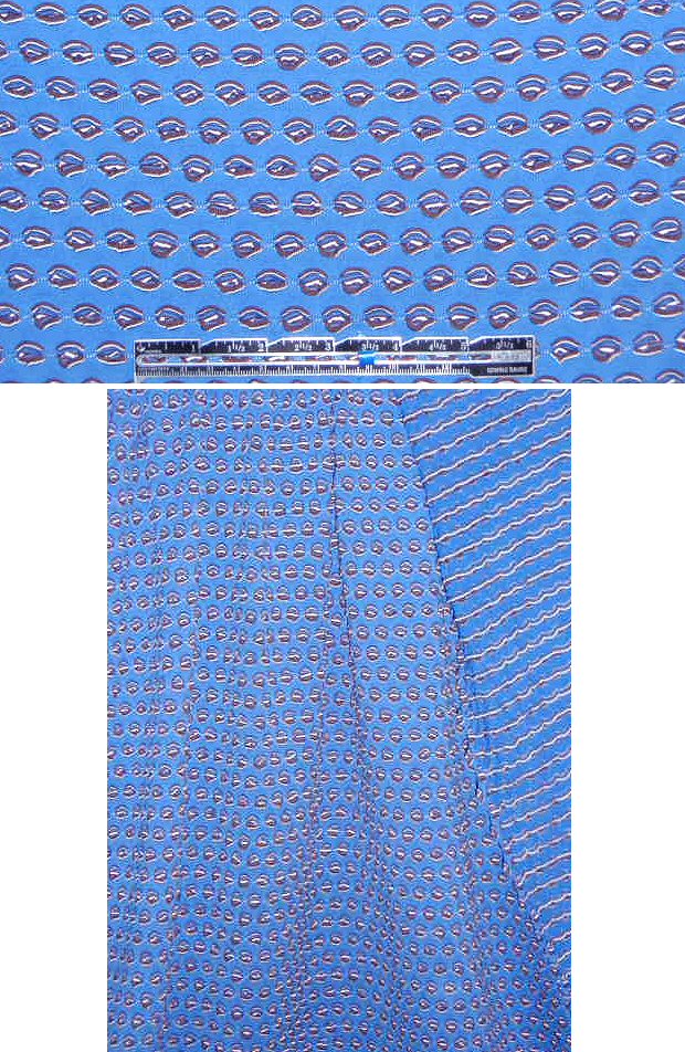 French cornflower/blk/white yarn dye 4-way