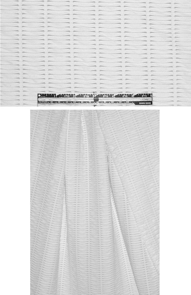 French 'slatted' yarn-dye knit - soft white .9 yds