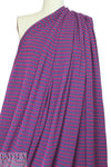 French textured yarn-dye knit - pink/violet dot .875 yds