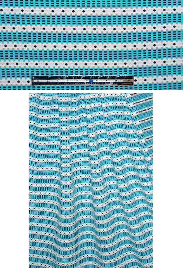 French aqua/taupe/white yarn dye 4-way - no. 2