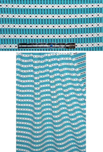 French aqua/taupe/white yarn dye 4-way - no. 2