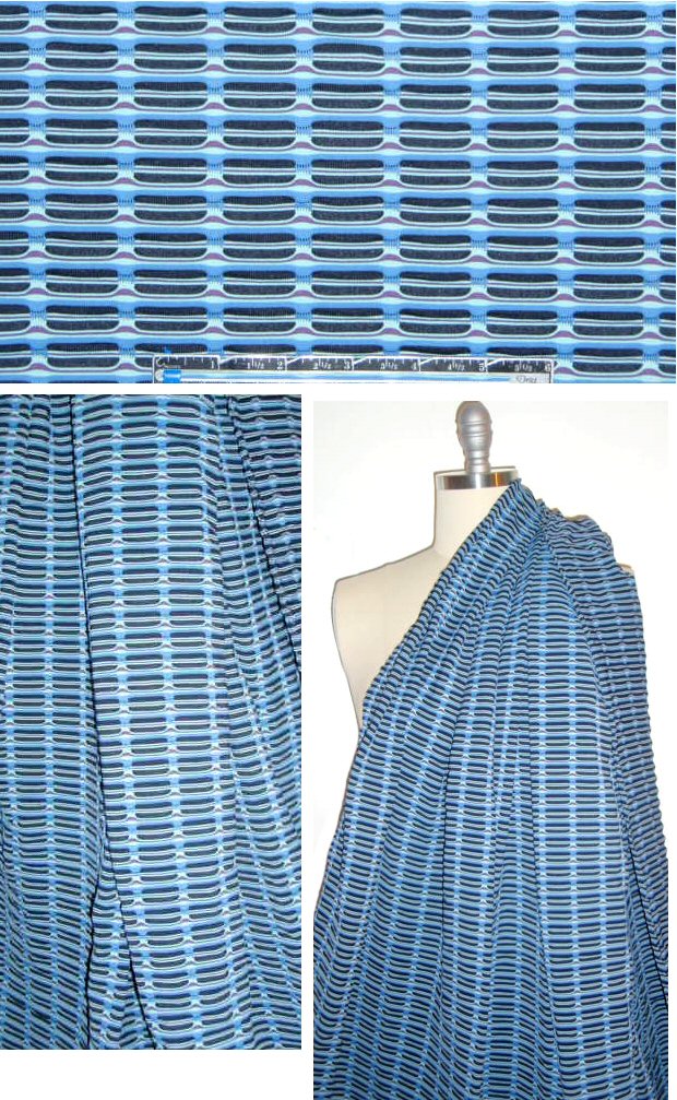 0pening Ceremony textured yarn-dye knit - blues .875 yds