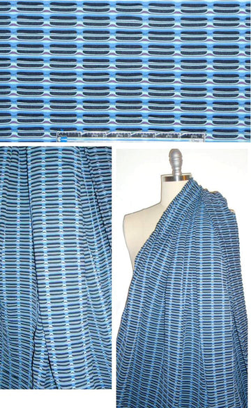 0pening Ceremony textured yarn-dye knit - blues .875 yds