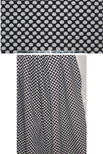 NY designer matelasse' knit - black/pale gray dot