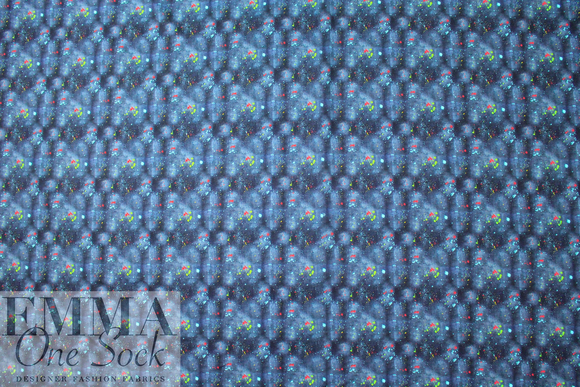 Dutch 'splatter art' French terry knit - Oeko-Tex cert.  1.75 yd