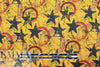 Dutch 'stamped star' French terry knit - dandelion Oeko-Tex cert.  1.5 yd