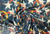 Dutch 'stamped star' French terry knit - denim Oeko-Tex cert.  1.5 yds