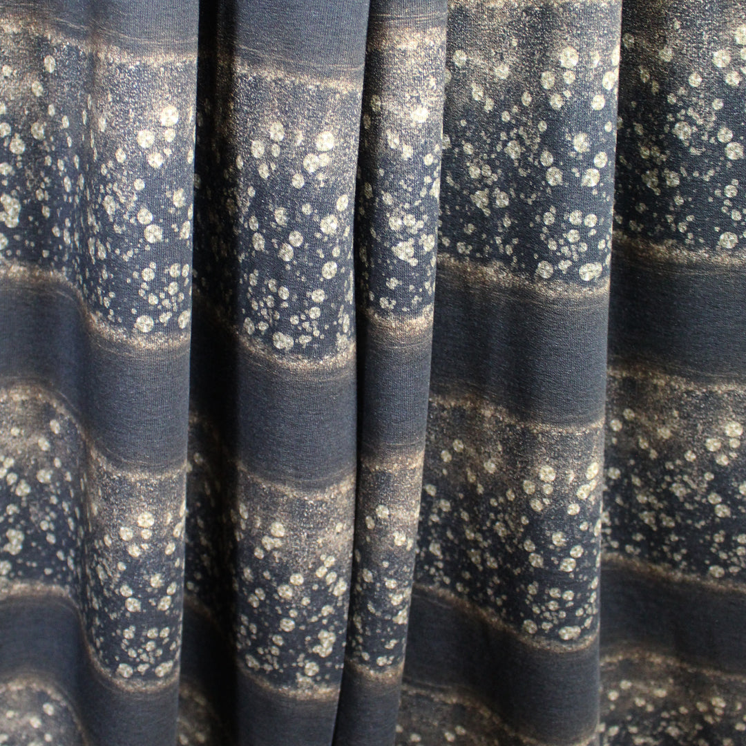 Dutch 'drifting night' French terry knit - Oeko-Tex cert.  2 yds