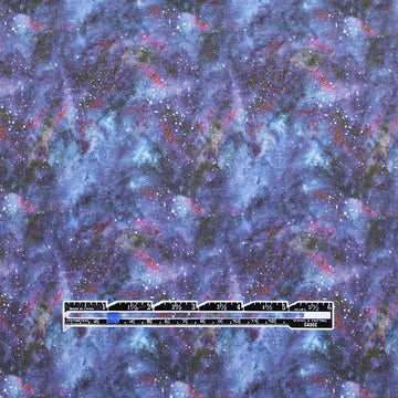 Dutch 'blue galaxy' French terry knit - Oeko-Tex cert.  .875 yds