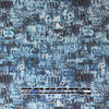 Dutch 'love language' French terry knit Oeko-Tex cert. - denim blue .66 yds