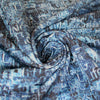 Dutch 'love language' French terry knit Oeko-Tex cert. - denim blue .66 yds