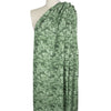 Dutch 'love language' French terry knit Oeko-Tex cert. - green/black .625 yds