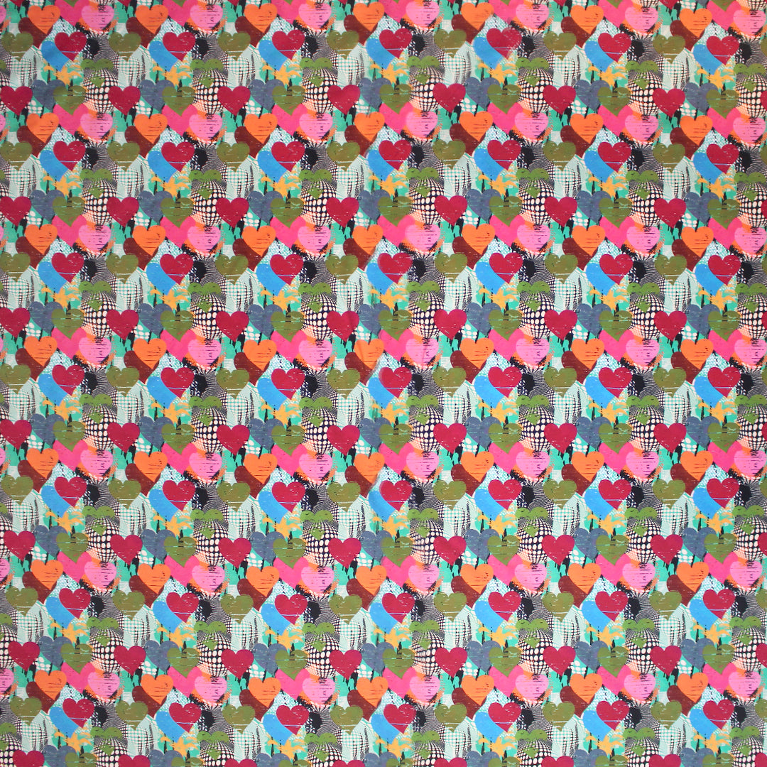 Dutch 'laws of attraction' French terry knit - Oeko-Tex cert.  1.625 yd