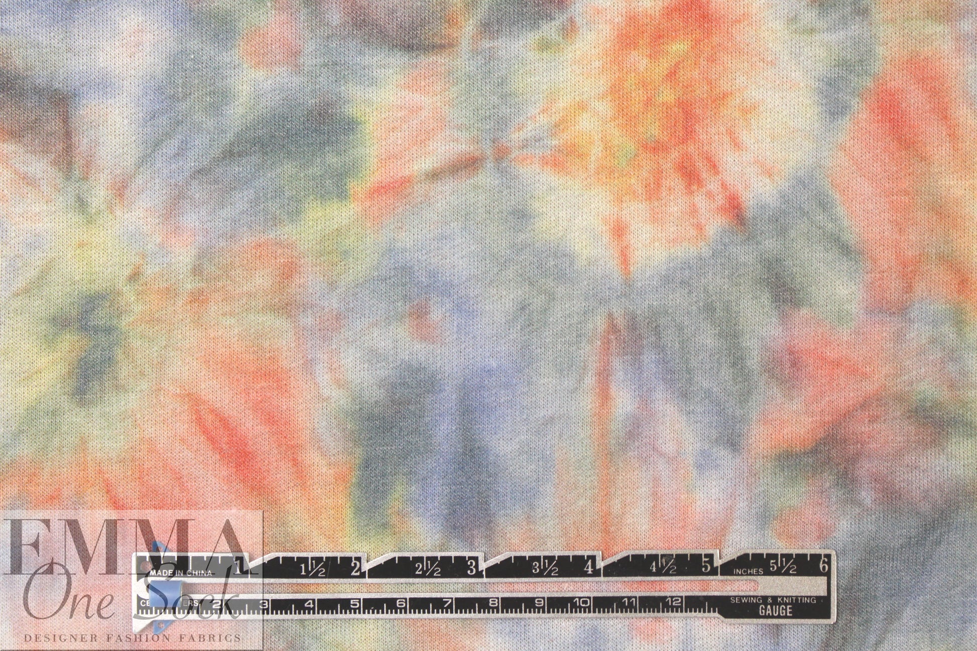 'tie dye special' poly/rayon french terry knit - denim, etc.