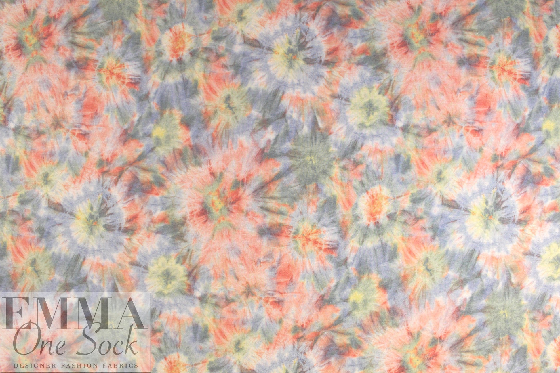 'tie dye special' poly/rayon french terry knit - denim, etc.