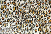 Italian leopard print cotton french terry knit