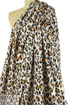 Italian leopard print cotton french terry knit .5 yds