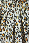 Italian leopard print cotton french terry knit