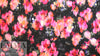 Italian abstracted flowers cotton french terry knit .5 yds