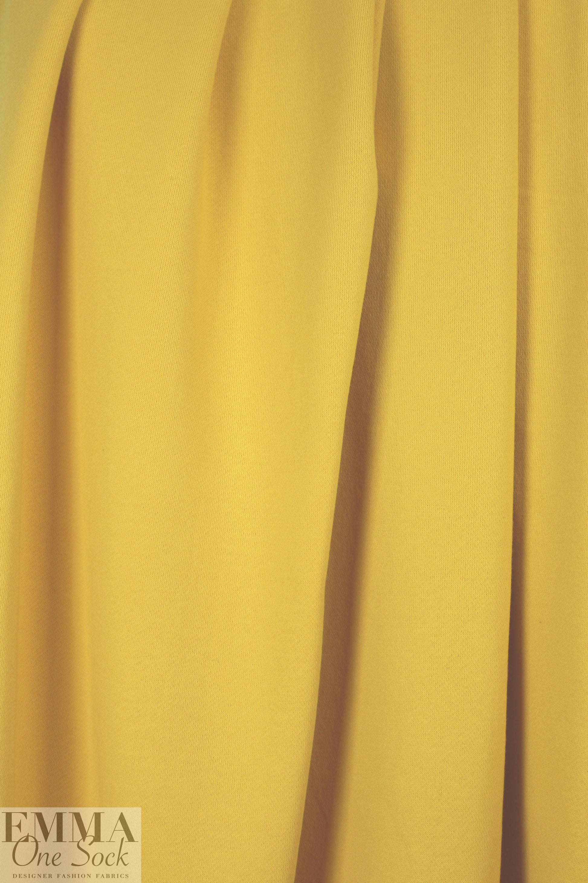 NY designer all-cotton french terry knit - mustard