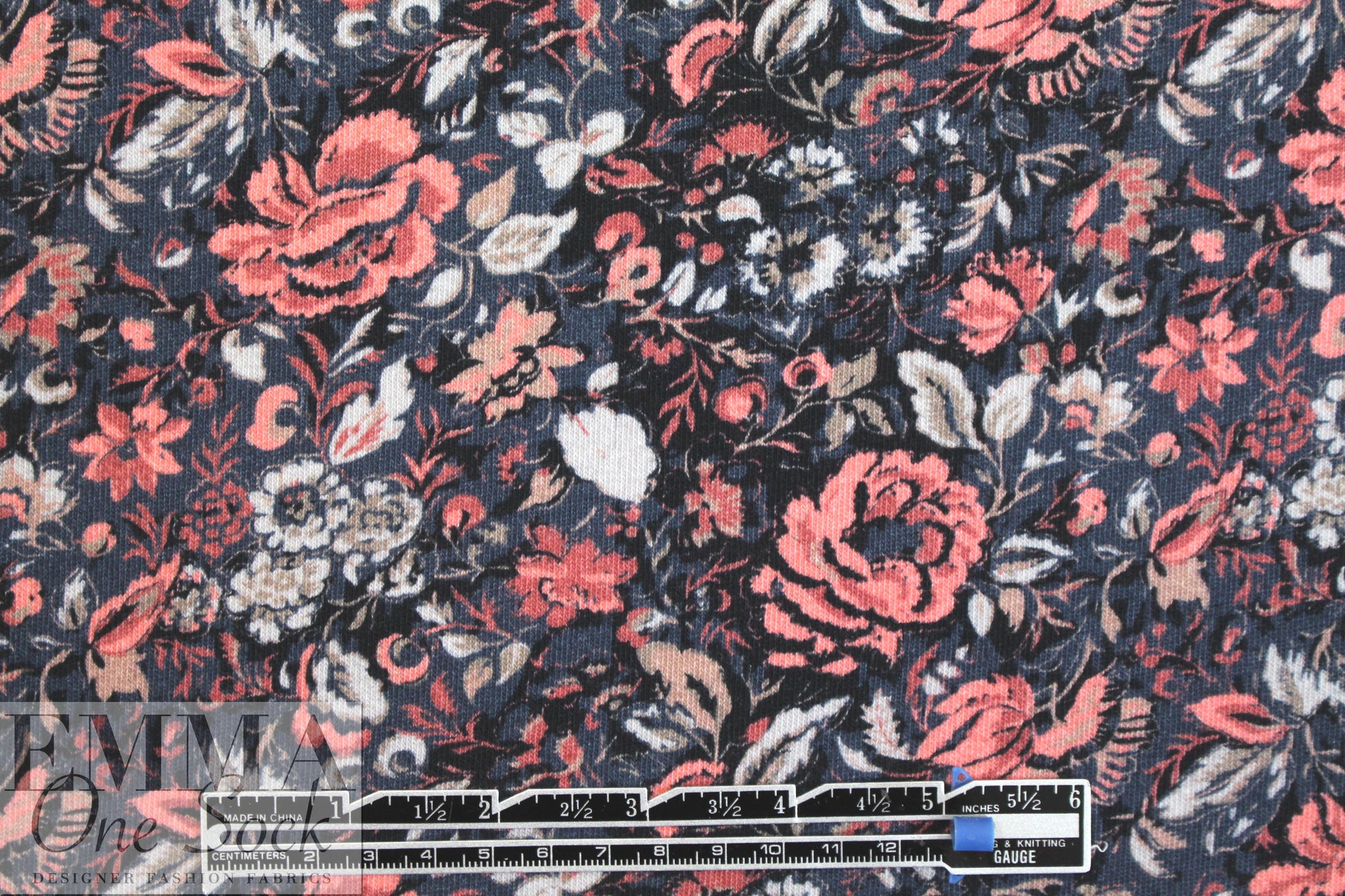 NY designer 'liberty' floral french terry knit