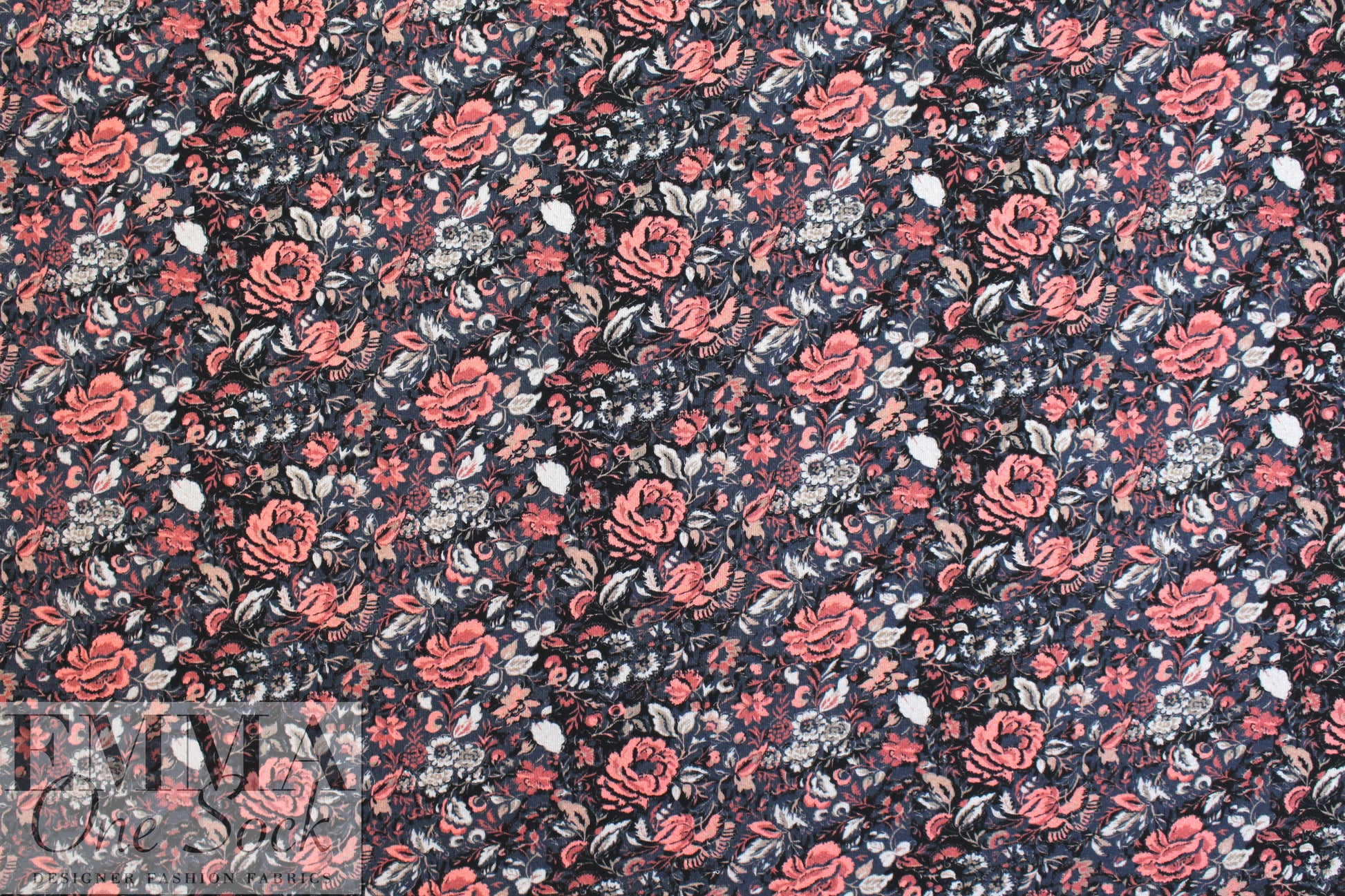 NY designer 'liberty' floral french terry knit .75 yds