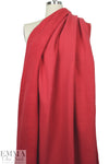 NY designer all-cotton french terry knit - red .75 yds