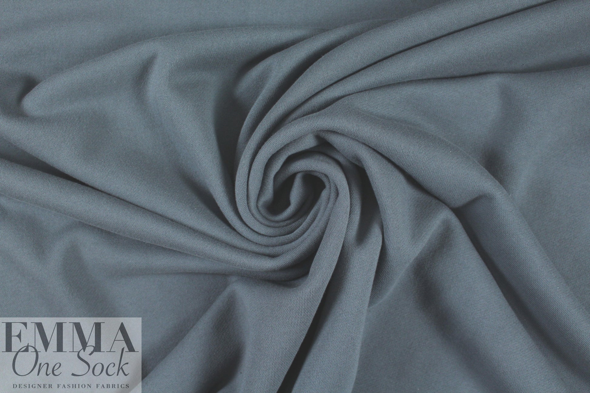 NY designer all-cotton french terry knit - slate