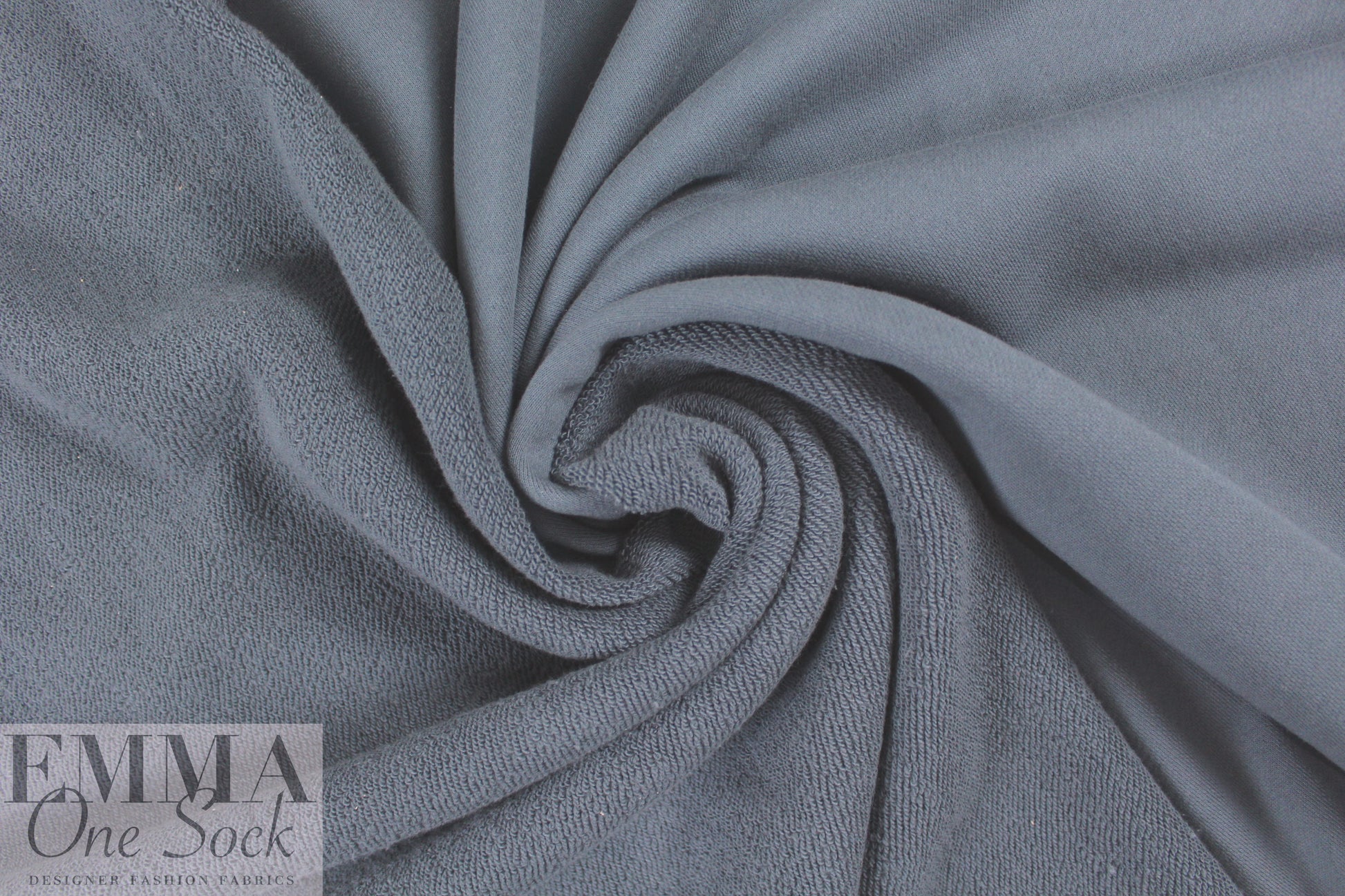 NY designer all-cotton french terry knit - slate