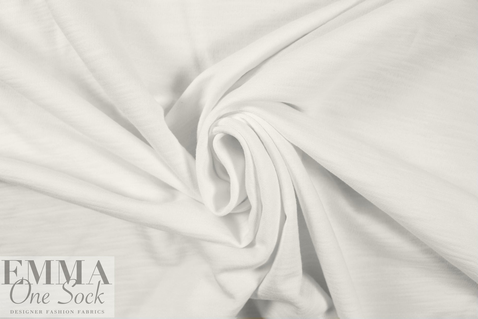 NY designer all-cotton french terry knit - white 1.625 yds