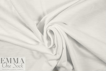 NY designer all-cotton french terry knit - white 1.625 yds