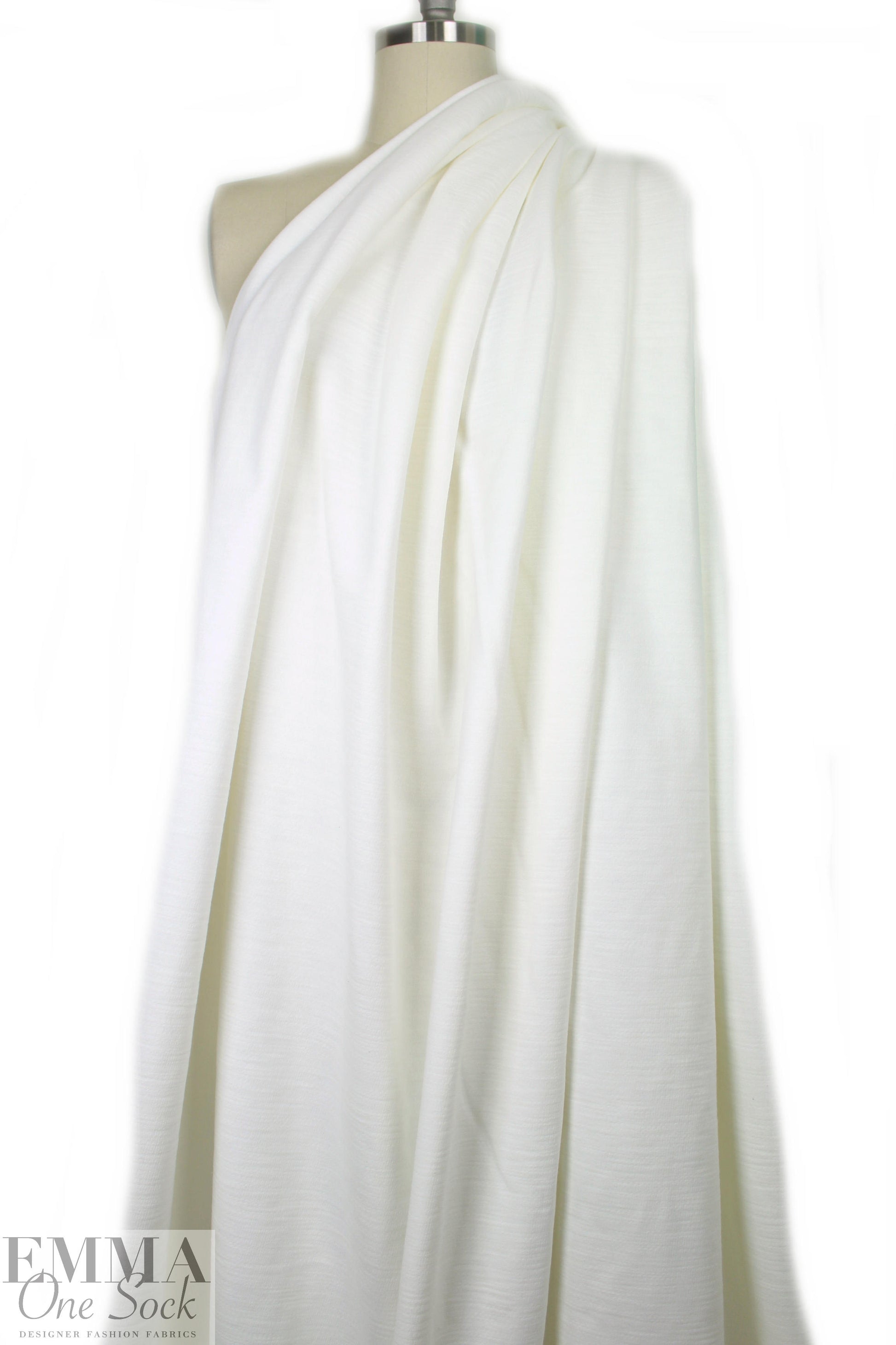 NY designer all-cotton french terry knit - white